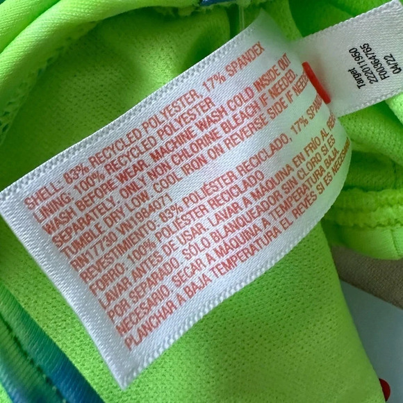 NWT Cat & Jack 2 Piece Swimwear for Girls Green Blue Size L 10/12 - Picture 9 of 9